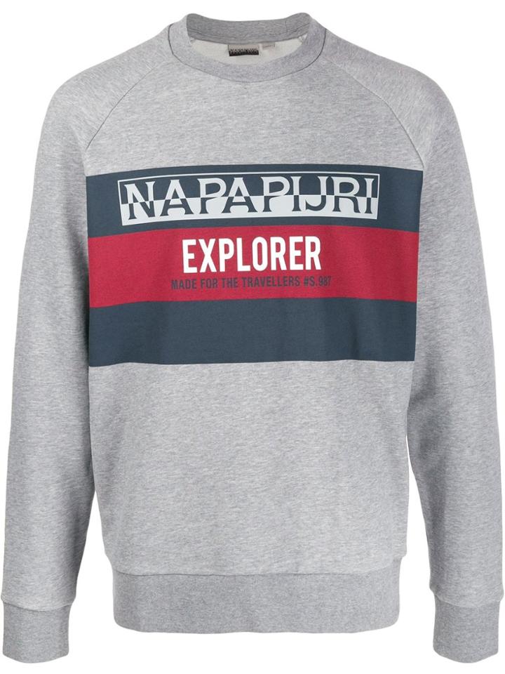 Napapijri Explorer Pritned Sweatshirt - Grey