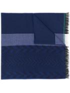 Ps Paul Smith Intarsia Knit Scarf - Blue
