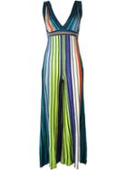 M Missoni Striped Knit Jumpsuit, Women's, Size: 38, Polyamide/metallic Fibre