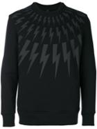 Neil Barrett - Printed Sweatshirt - Men - Cotton/spandex/elastane/viscose - S, Black, Cotton/spandex/elastane/viscose