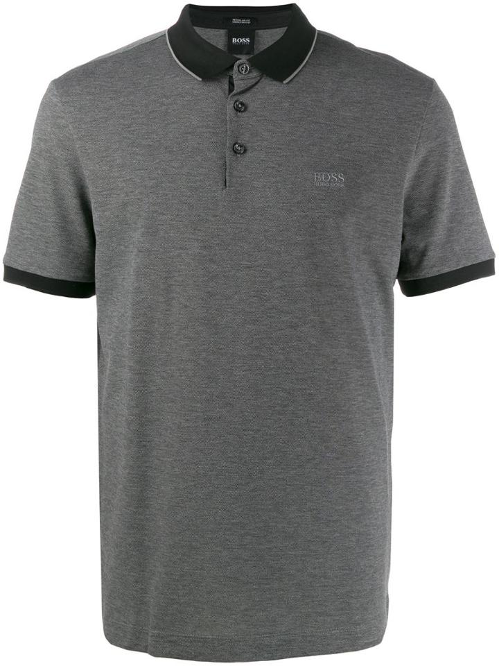 Boss Hugo Boss Logo Embroidered Polo Shirt - Grey