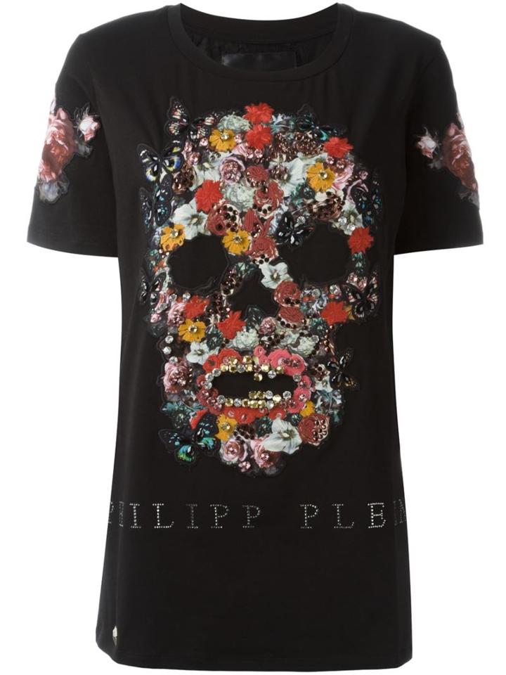 Philipp Plein 'dark Princess' T-shirt, Women's, Size: Medium, Black, Cotton/spandex/elastane/glass