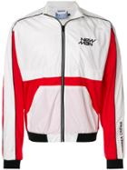 Andrea Crews Colour Block Bomber Jacket - White