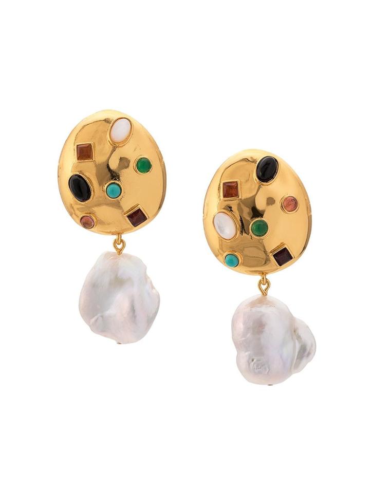 Lizzie Fortunato Jewels La Bomba Earrings - Gold