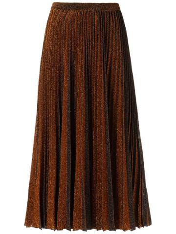 Gig Midi Knitted Skirt - Brown