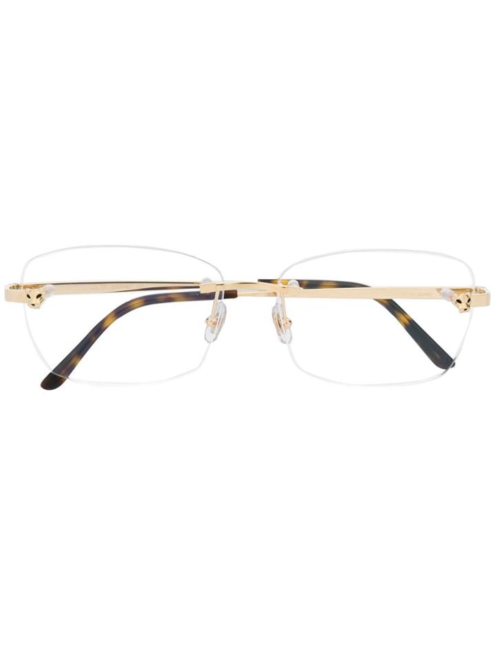 Cartier Rectangular Lens Glasses - Gold