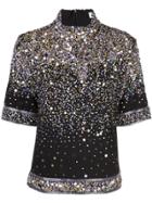 Leonard Petula Beaded Top - Black