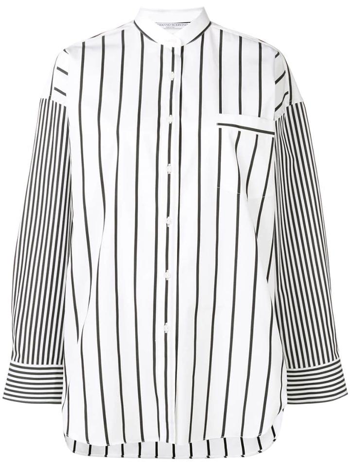 Ermanno Scervino Striped Button Down Shirt - White