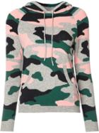 Chinti And Parker Military Print Hoodie, Women's, Size: Xs, Cashmere/mercerized Wool
