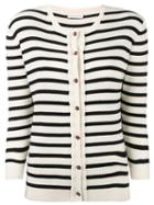 Chinti And Parker - Breton Cardigan - Women - Merino - Xs, Nude/neutrals, Merino