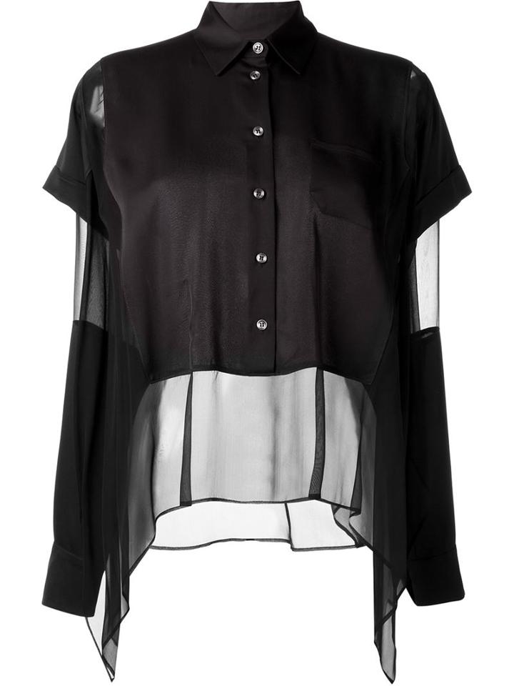 Maison Margiela Semi-sheer Layered Blouse