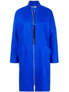 Sport Max Code Zipped Up Coat - Blue