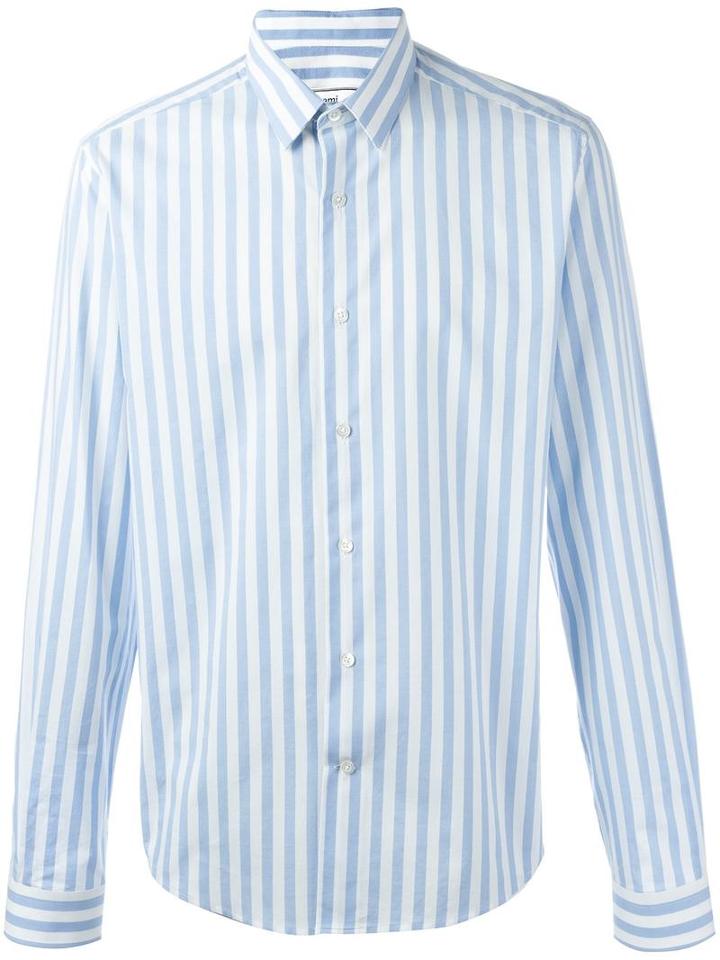 Ami Alexandre Mattiussi Classic Collar Shirt, Men's, Size: 39, Blue, Cotton