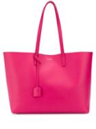 Saint Laurent Logo Stamp Large Tote Bag - Pink