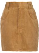 Re/done Ribbed Mini Skirt - Brown