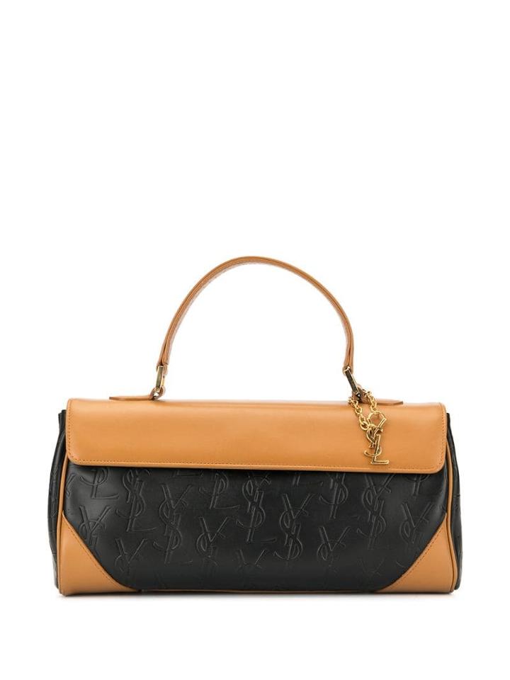 Yves Saint Laurent Pre-owned Logo Embossed Handbag - Black