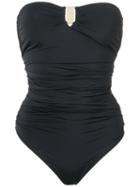 Brigitte Draped Swimsuit, Women's, Size: P, Black, Polyamide/spandex/elastane