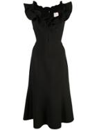 Carolina Herrera Ruffle Trim Dress - Black