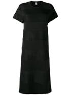Comme Des Garçons Noir Kei Ninomiya - Mid-length Sheer Panel Dress - Women - Silk/nylon/polyester/rayon - S, Women's, Black, Silk/nylon/polyester/rayon
