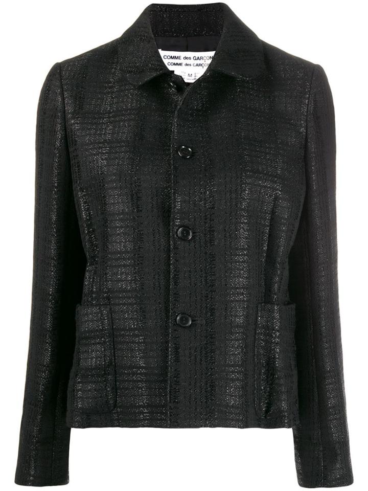 Comme Des Garçons Comme Des Garçons Check Pattern Blazer - Black