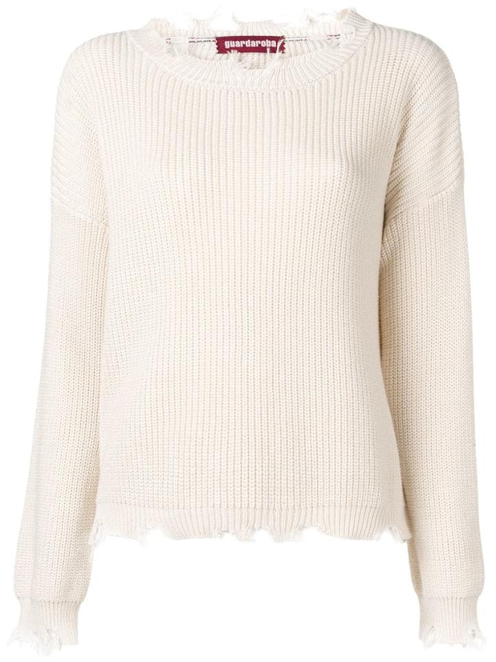 Guardaroba Distressed Detail Jumper - White
