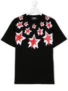 Neil Barrett Kids Teen Star Print T-shirt - Black
