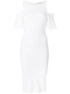 Michael Kors Collection Cold Shoulder Midi Dress - White