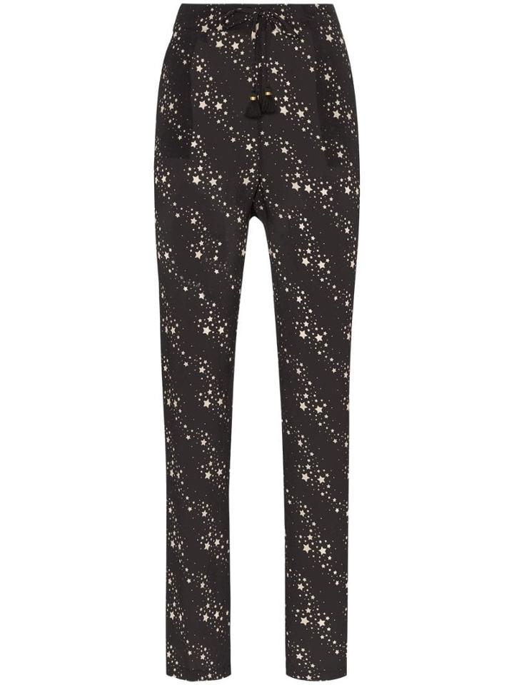 Figue Alexa Star Print Trousers - Black