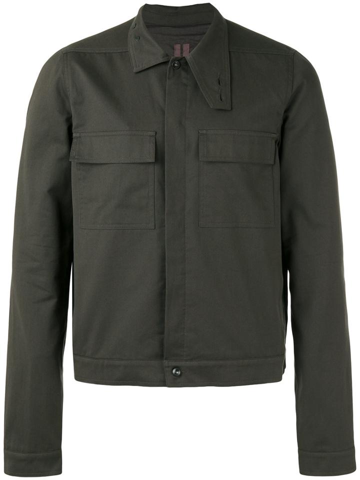 Rick Owens Drkshdw Front Pocket Shirt Jacket, Men's, Size: Xl, Grey, Cotton