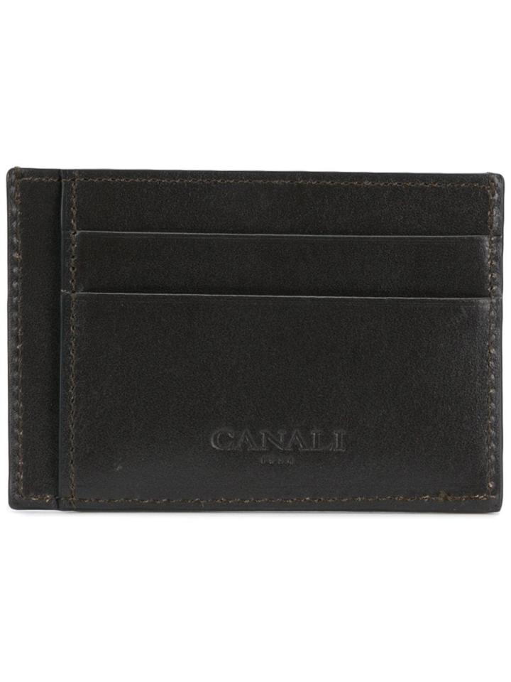 Canali Logo Cardholder Wallet - Brown