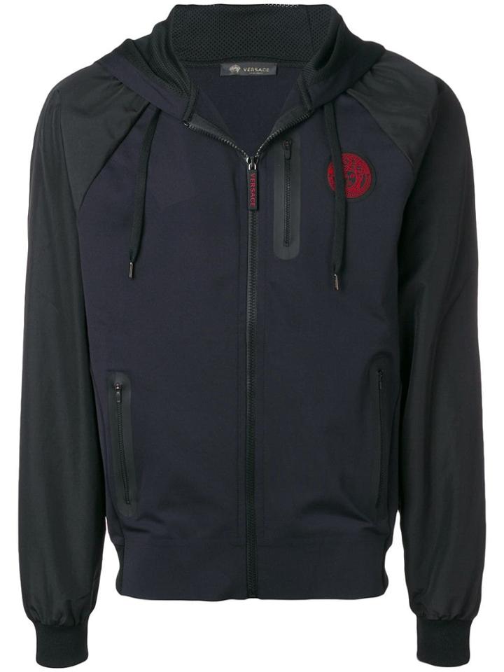 Versace Hooded Medusa Head Jacket - Black