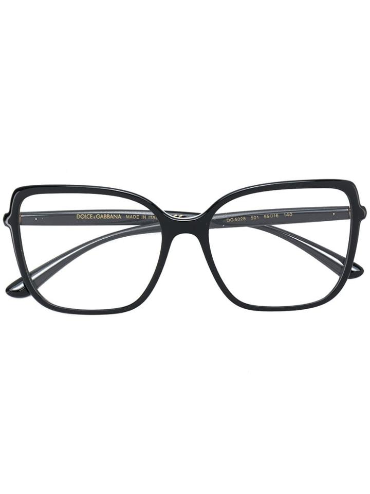 Dolce & Gabbana Eyewear Oversized Square Glasses - Black