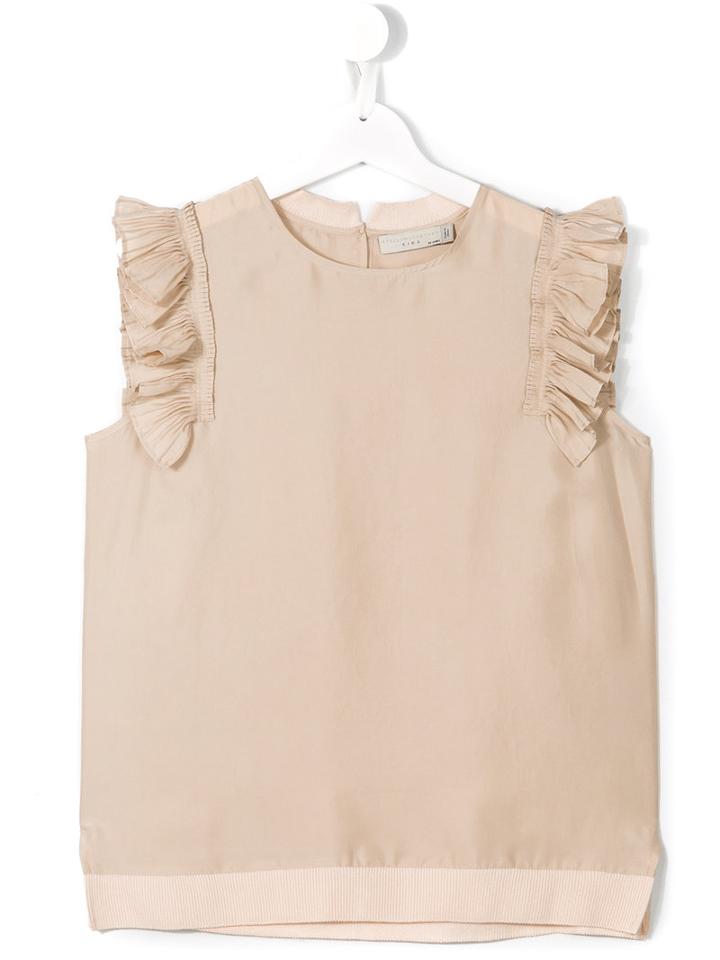 Stella Mccartney Kids Ruffled Details Blouse, Girl's, Size: 14 Yrs, Nude/neutrals