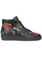 Laurence Dacade Embroidered Hi-top Sneakers - Black