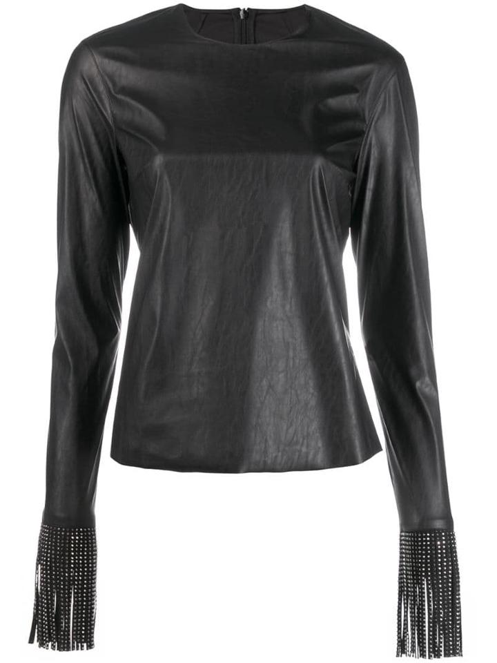 Philosophy Di Lorenzo Serafini Faux Leather Top - Black