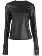 Philosophy Di Lorenzo Serafini Faux Leather Top - Black
