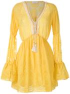 Brigitte Long Sleeved Beach Dress - Yellow