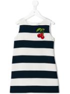 Dolce & Gabbana Kids Cherry Patch Dress, Girl's, Size: 12 Yrs, Blue