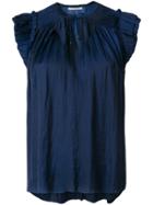 Ulla Johnson Drawstring Neck Blouse - Blue