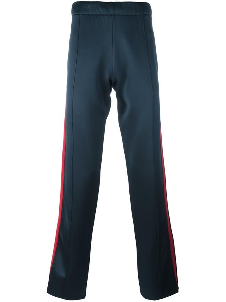 Burberry Side Stripe Track Pants, Men's, Size: Small, Blue, Viscose/nylon/spandex/elastane