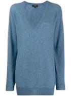 Theory Deep V-neck Pullover - Blue