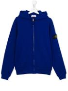 Stone Island Kids - Zipped Hoodie - Kids - Cotton - 2 Yrs, Toddler Boy's, Blue