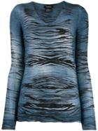 Avant Toi Abstract-print Jumper - Blue