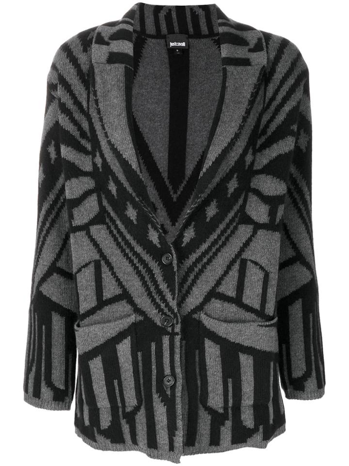 Just Cavalli Patterned Cardi-coat - Grey