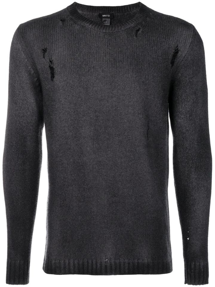 Avant Toi Cashmere Crew Neck Jumper - Black