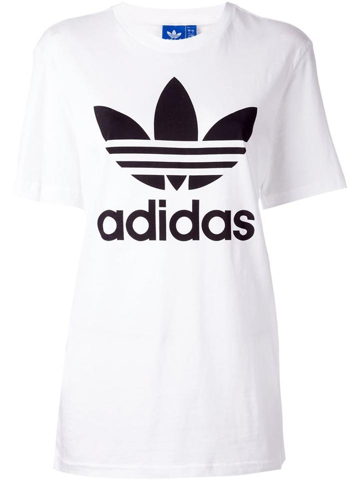 Adidas Originals 'trefoil' T-shirt, Women's, Size: Medium, White, Cotton