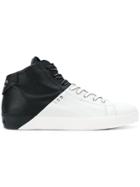 Leather Crown Two-tone Pattern Sneakers - Black