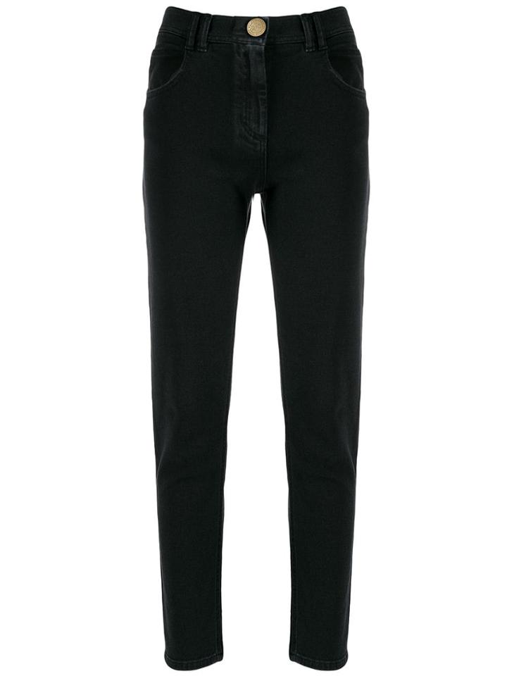 Balmain High-waist Bootcut Jeans - Black