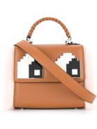 Les Petits Joueurs Mini Alex Eyes Tote - Brown