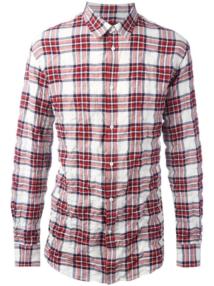Dsquared2 Casual Tartan Shirt, Men's, Size: 54, Cotton/spandex/elastane
